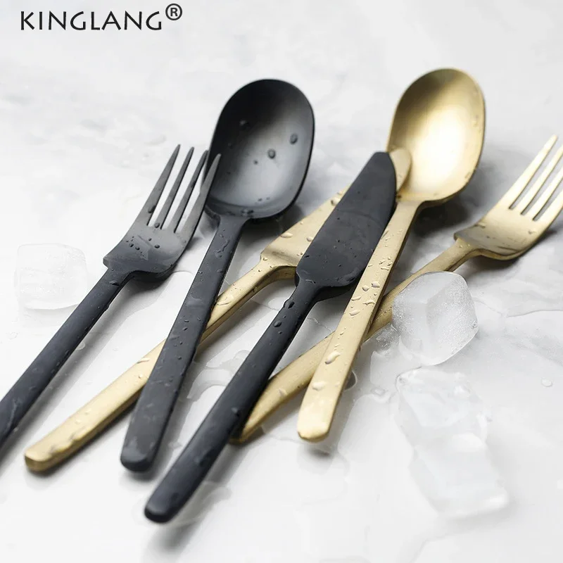 KINGLANG 4pcs/Set NEW Flatware 304 Stainless Steel Dinner Spoon Western Food Fork Tableware Hotel Supplies Wholesale
KINGLANG 4pcs/Set NEW Flatware 304 Stainless Steel Dinner Spoon Western Food Fork Tableware Hotel Supplies Wholesale