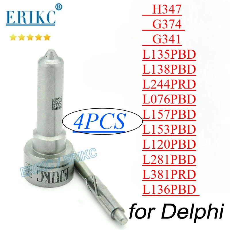 4X H347 G341 Injector Nozzle L135PBD G374 L138PBD L244PRD L076PBD L157PBD L153PBD L120PBD L281PBD L381PRD L136PBD For Delphi 3/4
4X H347 G341 Injector Nozzle L135PBD G374 L138PBD L244PRD L076PBD L157PBD L153PBD L120PBD L281PBD L381PRD L136PBD For Delphi 3/4