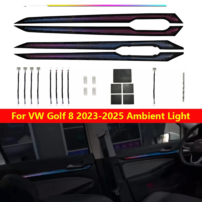Окружающий свет 18 в 1, для Golf 8 2023-2025, оригинальная 1:1, форма, приборная панель, дверь, чешуя дракона, украшение, атмосферная лампа, управление через приложение
Окружающий свет 18 в 1, для Golf 8 2023-2025, оригинальная 1:1, форма, приборная панель, дверь, чешуя дракона, украшение, атмосферная лампа, управление через приложение