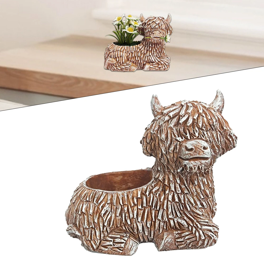 1pc Highland Cattle Potted Statue Art Crafts Decor Resin Handicrafts Household Living Room Office Decoration
1pc Highland Cattle Potted Statue Art Crafts Decor Resin Handicrafts Household Living Room Office Decoration