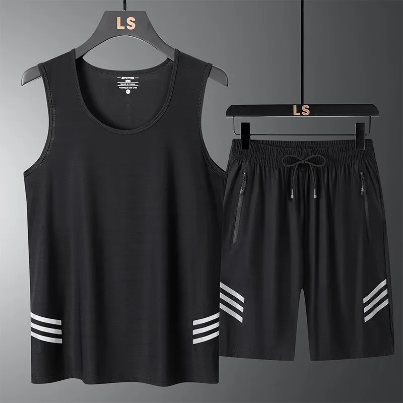 Мужской летний спортивный комплект из ледяного шелка: дышащий повседневный костюм-двойка для бега (шорты и футболка) из нейлона и спандекса
Мужской летний спортивный комплект из ледяного шелка: дышащий повседневный костюм-двойка для бега (шорты и футболка) из нейлона и спандекса