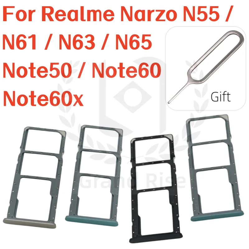 Sim Card Tray Slot For Realme Narzo N55 N61 N63 N65 Note50 Note60 Note60X Phone SIM Micro Sim Card Chip Drawer Holder
Sim Card Tray Slot For Realme Narzo N55 N61 N63 N65 Note50 Note60 Note60X Phone SIM Micro Sim Card Chip Drawer Holder