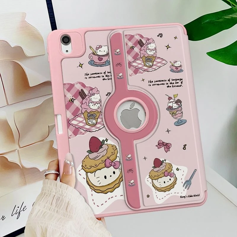 Hello Kitty Strawberry Cake IPad Case for Air7 8/9th 10th Air6 Air4/5 6th Pro 11/12.9inch 720° Rotatable Trifold Acrylic Cover
Hello Kitty Strawberry Cake IPad Case for Air7 8/9th 10th Air6 Air4/5 6th Pro 11/12.9inch 720° Rotatable Trifold Acrylic Cover