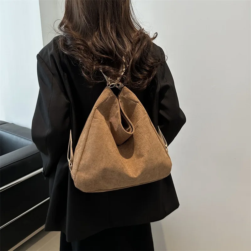 Women's Backpack Fashion Solid Color Corduroy Small Simple Casual Traveling Large Capacity Durable Female's Schoolbag Crossbody
Women's Backpack Fashion Solid Color Corduroy Small Simple Casual Traveling Large Capacity Durable Female's Schoolbag Crossbody