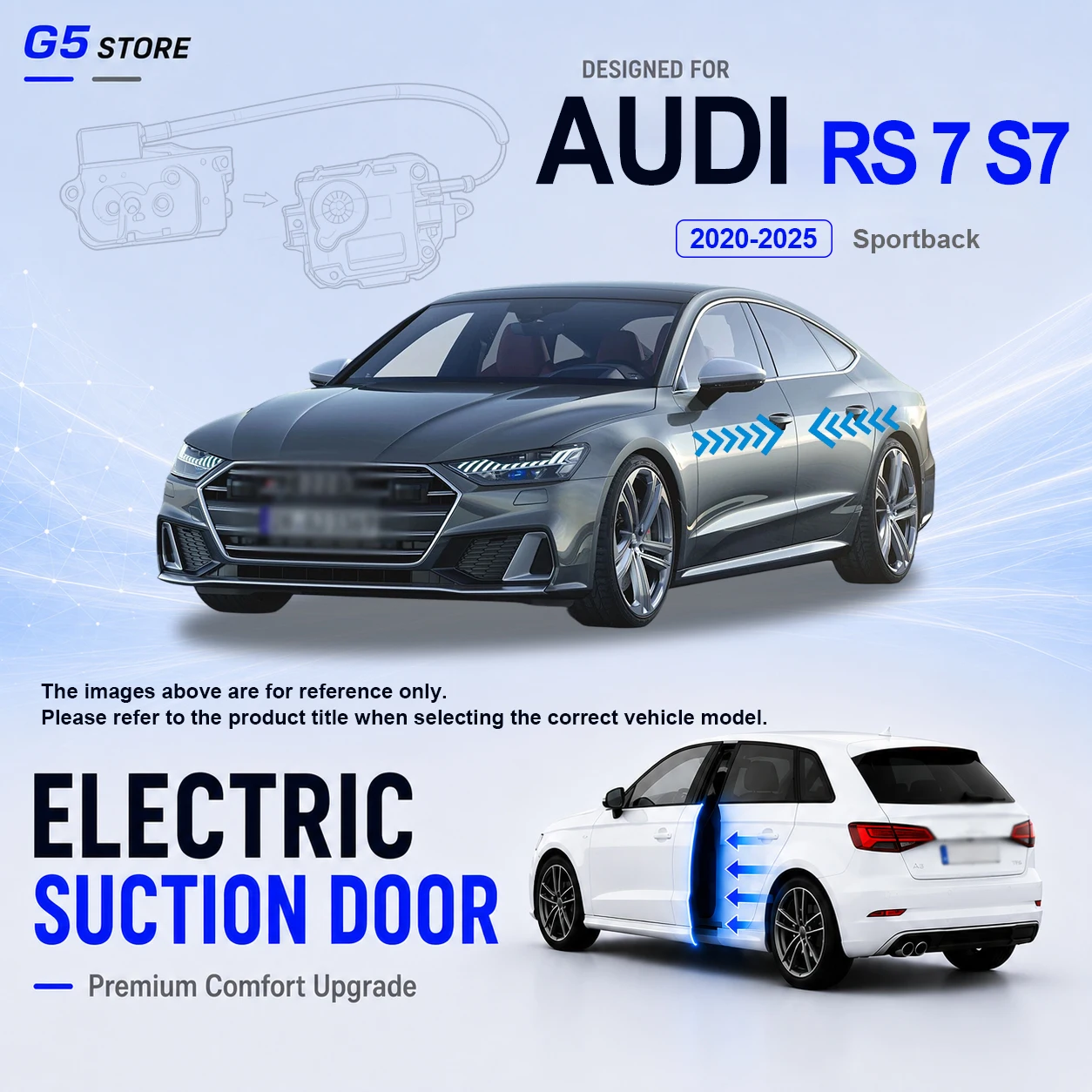 For Audi RS 7 S7 4K8 2020-2025 Car Electric Suction Door Power-assisted Closing Door Soft-close Function
For Audi RS 7 S7 4K8 2020-2025 Car Electric Suction Door Power-assisted Closing Door Soft-close Function