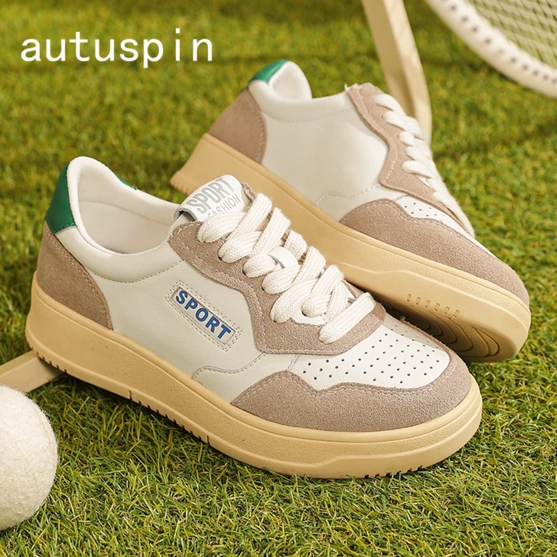 AUTUSPIN 3.5cm Women Sneakers Splicing Genuine Leather Platform Female Fashion Shoes 2024 New Lace-Up Casual Sport Shoes Woman
AUTUSPIN 3.5cm Women Sneakers Splicing Genuine Leather Platform Female Fashion Shoes 2024 New Lace-Up Casual Sport Shoes Woman