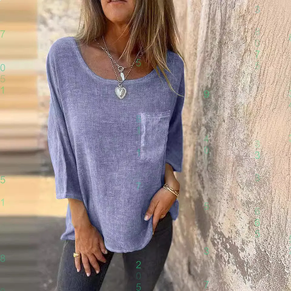 Casual Linen Cotton Tee with Pockets Spring Summer Tops Blouse Shirt
Casual Linen Cotton Tee with Pockets Spring Summer Tops Blouse Shirt