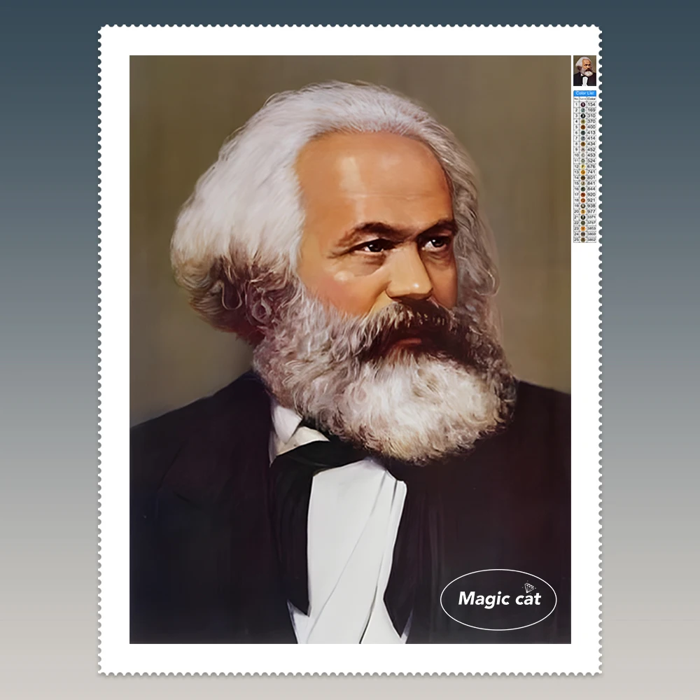 Marx DIY Diamond Painting Kit Famous People Portraits 5D Diamond Embroidery Cross Stitch Mosaic Oil Painting Home Decoration
Marx DIY Diamond Painting Kit Famous People Portraits 5D Diamond Embroidery Cross Stitch Mosaic Oil Painting Home Decoration