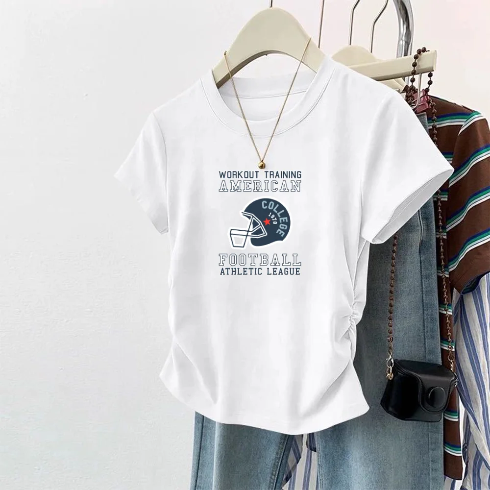 2025 Women's T-shirt Slim Korean O-neck Tees Y2k Stylish Comfortable Spring Summer Fashion Tops Female Short Sleeve T-Shirts
2025 Women's T-shirt Slim Korean O-neck Tees Y2k Stylish Comfortable Spring Summer Fashion Tops Female Short Sleeve T-Shirts