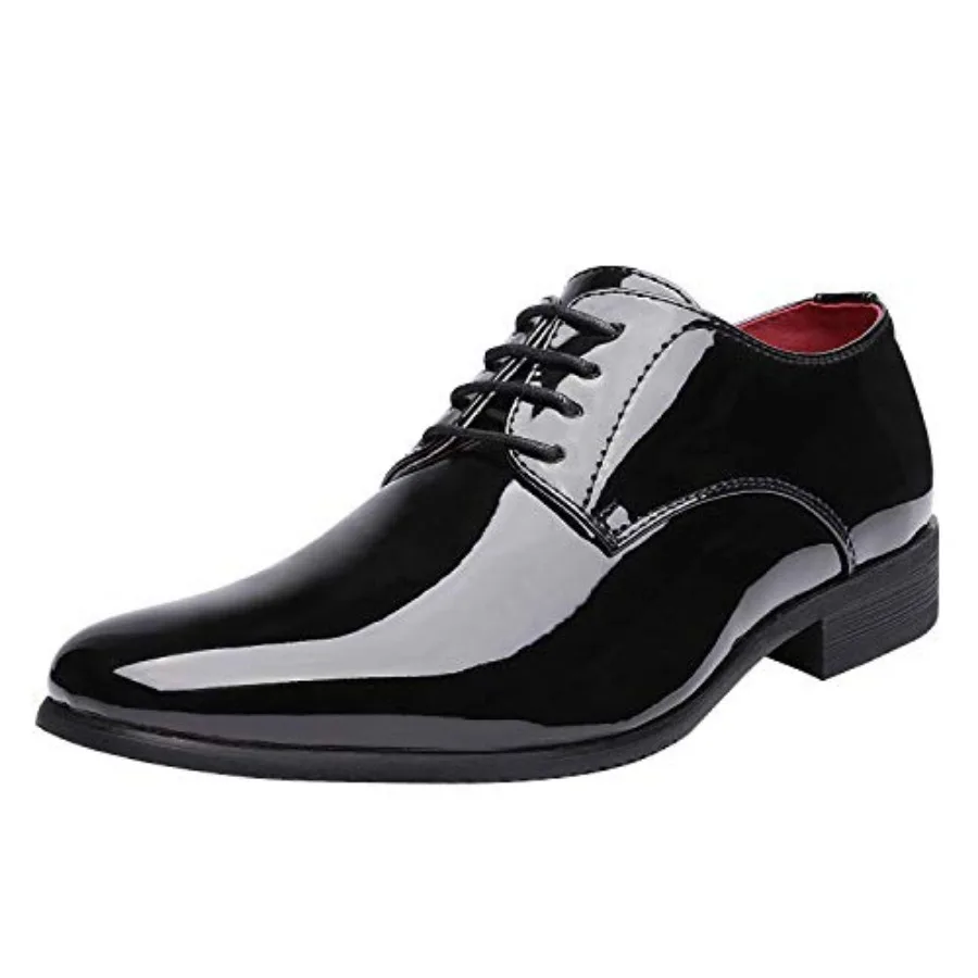 Men's Faux Patent Leather Tuxedo Dress Shoes Classic Lace-up Formal Oxford
Men's Faux Patent Leather Tuxedo Dress Shoes Classic Lace-up Formal Oxford