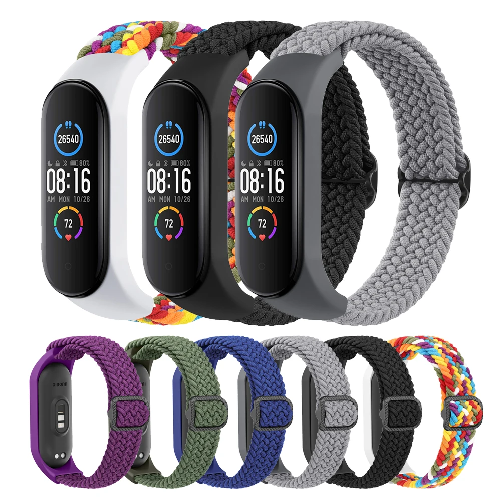 Эластичный плетеный ремешок для Xiaomi Mi Band 7 6 5 4 3, нейлоновый регулируемый браслет для Amazfit Band 5, ремешок для часов, браслет на запястье
Эластичный плетеный ремешок для Xiaomi Mi Band 7 6 5 4 3, нейлоновый регулируемый браслет для Amazfit Band 5, ремешок для часов, браслет на запястье