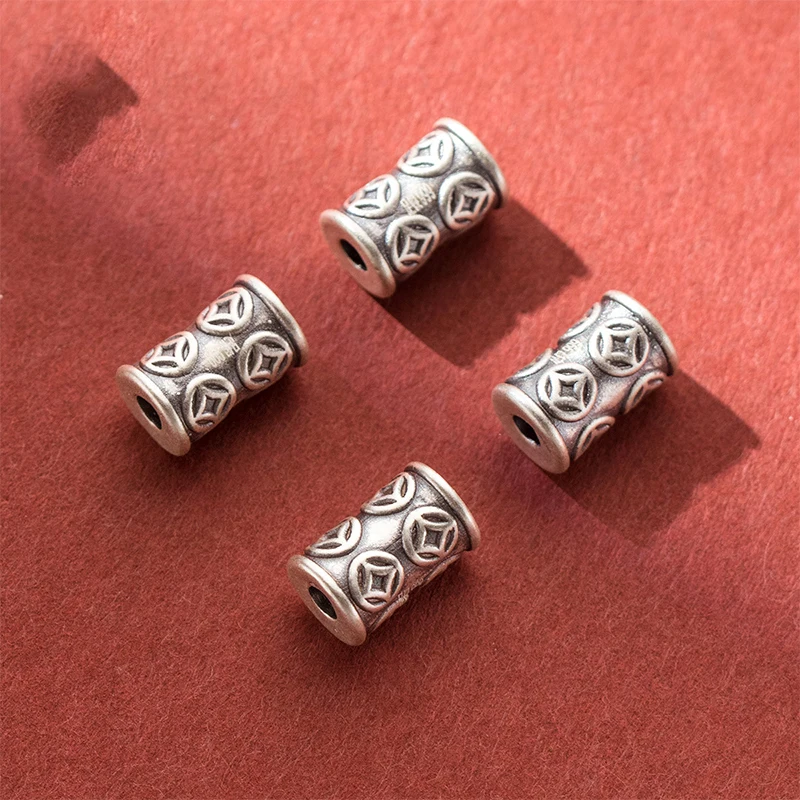 1pc/Lot 999 Pure Silver Antiquated Craftwork Coin Tube Beads 13mm High Quality Jewelry Spacers DIY Bracelets Necklace Findings
1pc/Lot 999 Pure Silver Antiquated Craftwork Coin Tube Beads 13mm High Quality Jewelry Spacers DIY Bracelets Necklace Findings