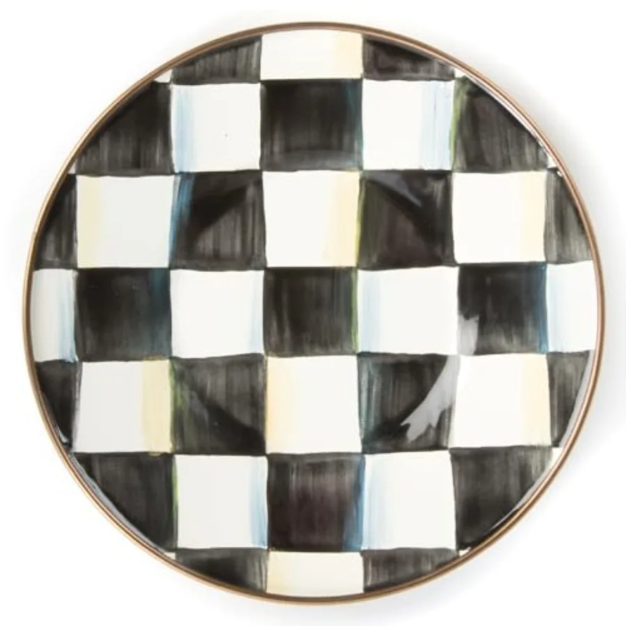 Enamel Saucer Small Enamel Plate for Teacups Black-and-White Courtly Check
Enamel Saucer Small Enamel Plate for Teacups Black-and-White Courtly Check