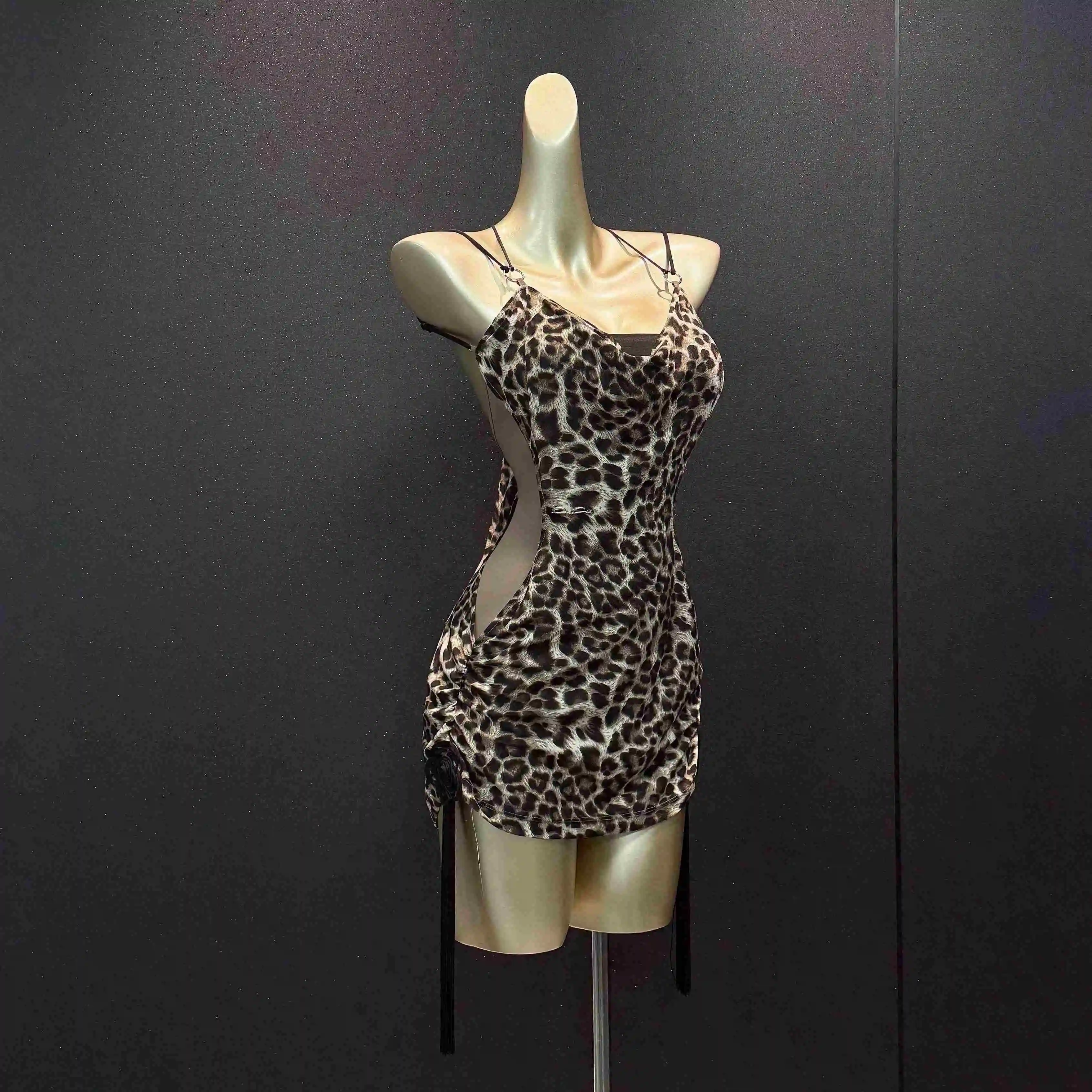 Latin Dance Dress Women Sexy Backless Hollow Leopard Print Dress Practice Clothes Female Samba Chacha Latin Dance Wear DN20232
Latin Dance Dress Women Sexy Backless Hollow Leopard Print Dress Practice Clothes Female Samba Chacha Latin Dance Wear DN20232