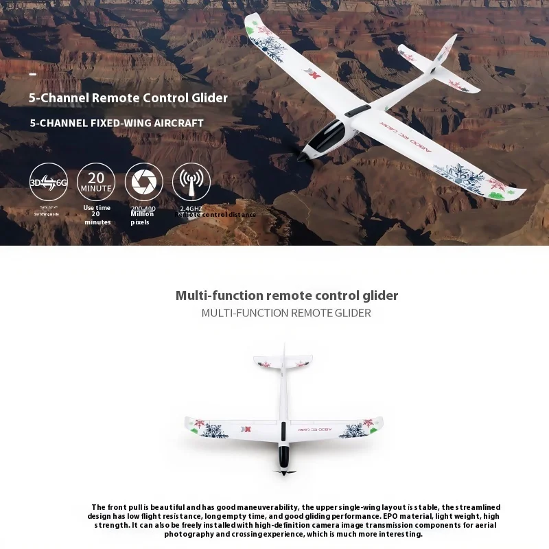 RC Aircraft 5CH 3D 6G Mode XKA800 780mm Wing Span 20 Min Flight Time EPO Airplane Fixed Wing RTF Outdoor Glider Adult Boys Gift
RC Aircraft 5CH 3D 6G Mode XKA800 780mm Wing Span 20 Min Flight Time EPO Airplane Fixed Wing RTF Outdoor Glider Adult Boys Gift
