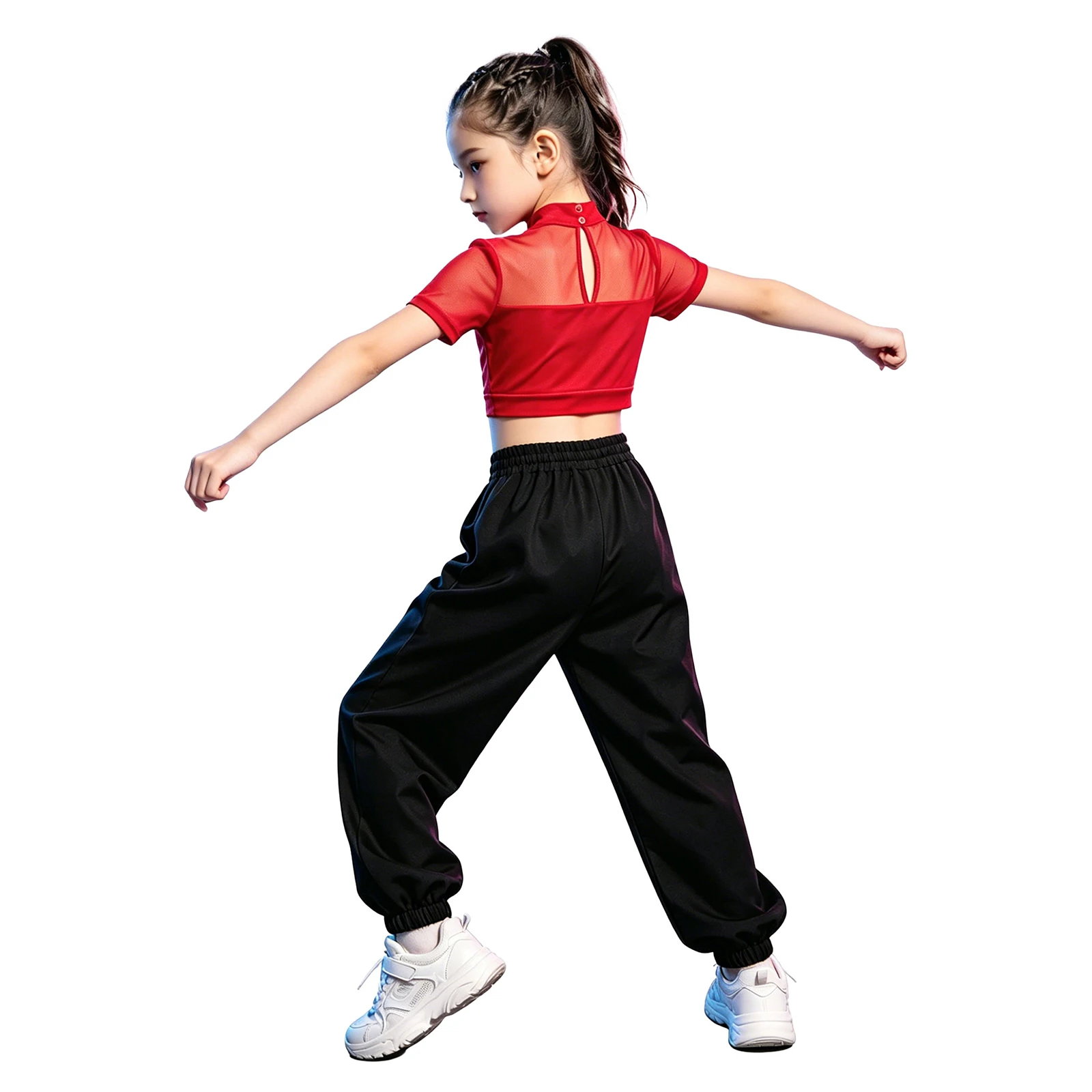 Girls Hip Hop Street Dance Clothes 2 Piece Outfits Jazz Stage Performance Costume Short Sleeve Mesh Crop Top with Cargo Pants
Girls Hip Hop Street Dance Clothes 2 Piece Outfits Jazz Stage Performance Costume Short Sleeve Mesh Crop Top with Cargo Pants