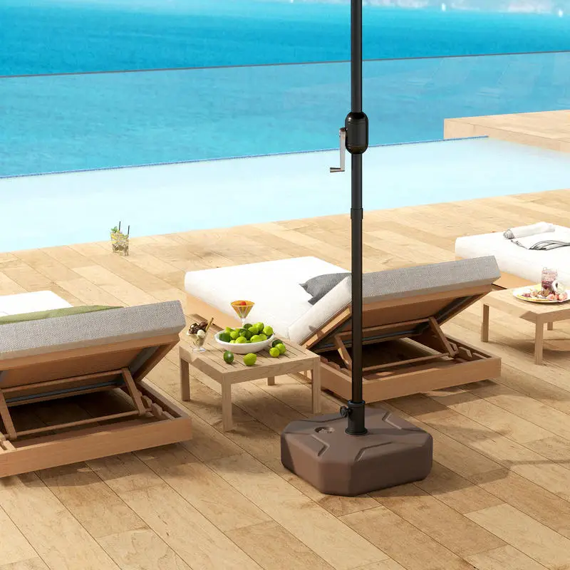 Outsunny Square Patio Umbrella Base Holder, Heavy Duty Outdoor Umbrella Stand Base, Filled Up to 55lbs with Sand or 44lbs with Water for Garden, Poolside, Brown
Outsunny Square Patio Umbrella Base Holder, Heavy Duty Outdoor Umbrella Stand Base, Filled Up to 55lbs with Sand or 44lbs with Water for Garden, Poolside, Brown