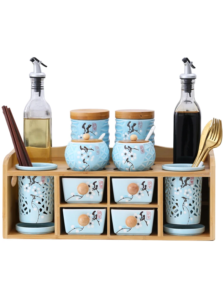 Household Ceramic Seasoning Box, Glass Oil Kettle, Chopsticks Tube Combination Bottle, Storage Tank, Christmas Candy Jar
Household Ceramic Seasoning Box, Glass Oil Kettle, Chopsticks Tube Combination Bottle, Storage Tank, Christmas Candy Jar
