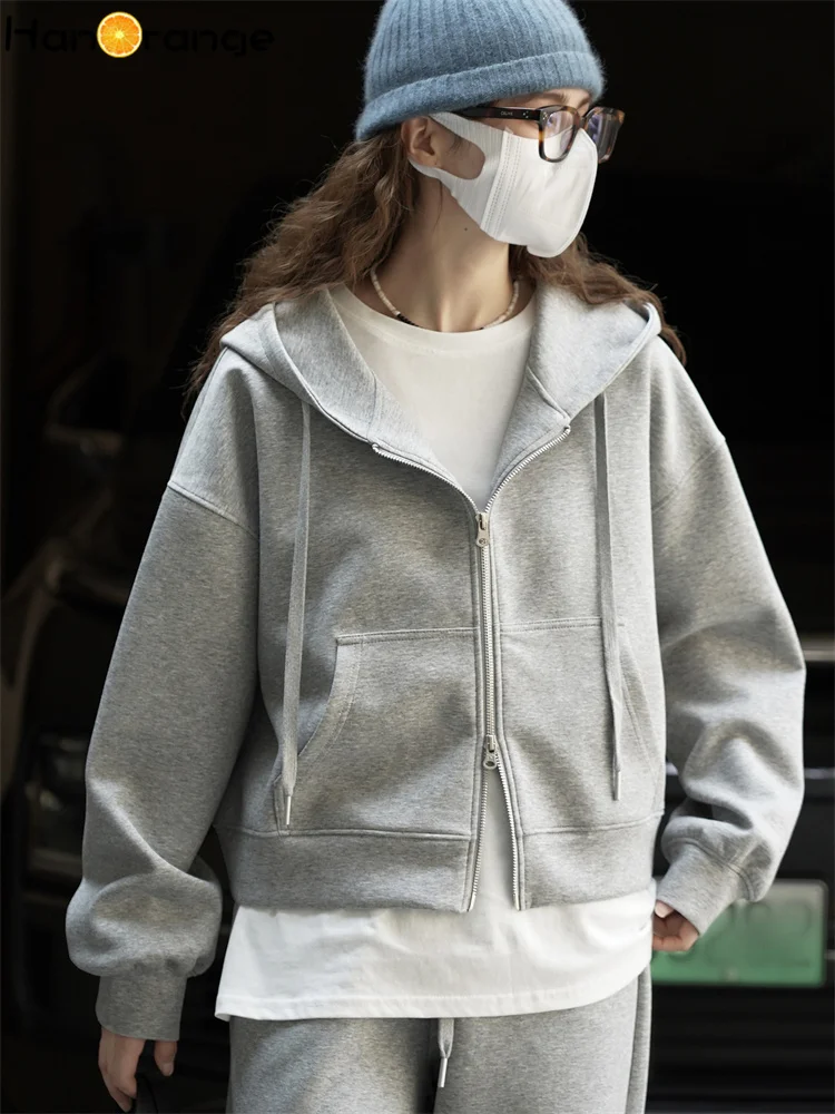 HanOrange 2025 Autumn Casual Sporty Short Hooded Cardigan Sweatshirt Women Casual Hoodies Top Grey/Navy Blue
HanOrange 2025 Autumn Casual Sporty Short Hooded Cardigan Sweatshirt Women Casual Hoodies Top Grey/Navy Blue