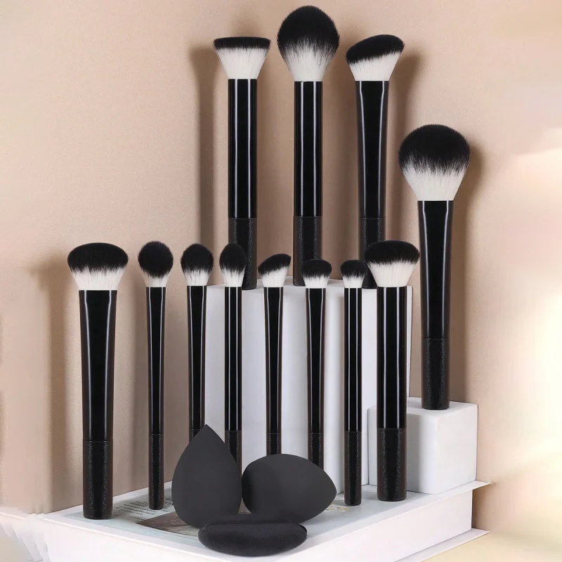 12Long Handle Makeup Brush Suit Powder Puff Set Professional Makeup Brushes Brown Multicolor Pink Blush
12Long Handle Makeup Brush Suit Powder Puff Set Professional Makeup Brushes Brown Multicolor Pink Blush