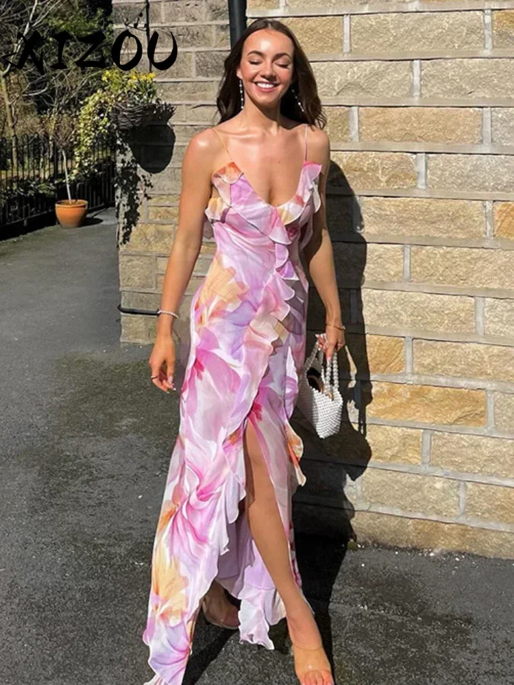 XIZOU Flower Print Dress Woman Summer Strapless Splits Irregular Tassel Patchwork Backless Bandage Party Skinny Vestidos
XIZOU Flower Print Dress Woman Summer Strapless Splits Irregular Tassel Patchwork Backless Bandage Party Skinny Vestidos