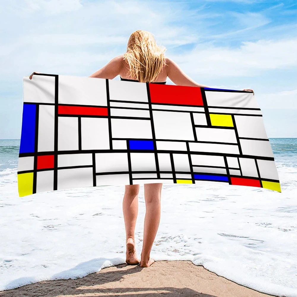 Beach Towel Retro Abstract Geometric Mondrian Prints Microfiber Quick Dry Towels Swimming Personalized Home Decorate Women Men
Beach Towel Retro Abstract Geometric Mondrian Prints Microfiber Quick Dry Towels Swimming Personalized Home Decorate Women Men