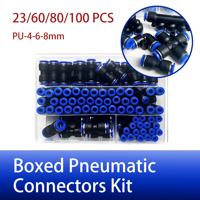Pneumatic Fittings PU Box Set Air Straight Push Water Pipes Quick Release Connectors PU-4-6-8mm Plastic Hose Couplings
Pneumatic Fittings PU Box Set Air Straight Push Water Pipes Quick Release Connectors PU-4-6-8mm Plastic Hose Couplings