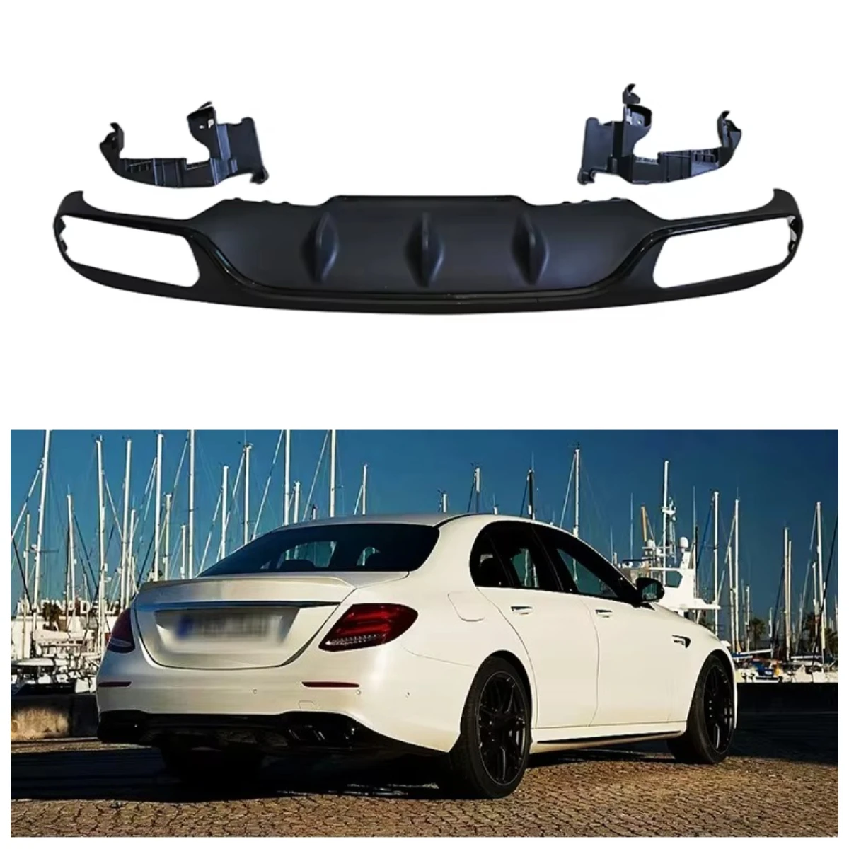 Задний диффузор в стиле E63 для W213 (стандартная комплектация) 2017+
Задний диффузор в стиле E63 для W213 (стандартная комплектация) 2017+