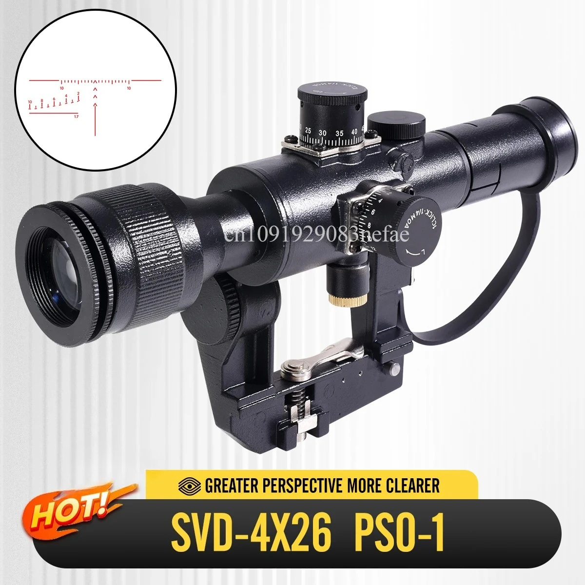 Tactical SVD 4X26 PSO-1 Type Optics Reflex Sight Scope with Lens Cover for Dragonov Series with Red Illumination Scope
Tactical SVD 4X26 PSO-1 Type Optics Reflex Sight Scope with Lens Cover for Dragonov Series with Red Illumination Scope