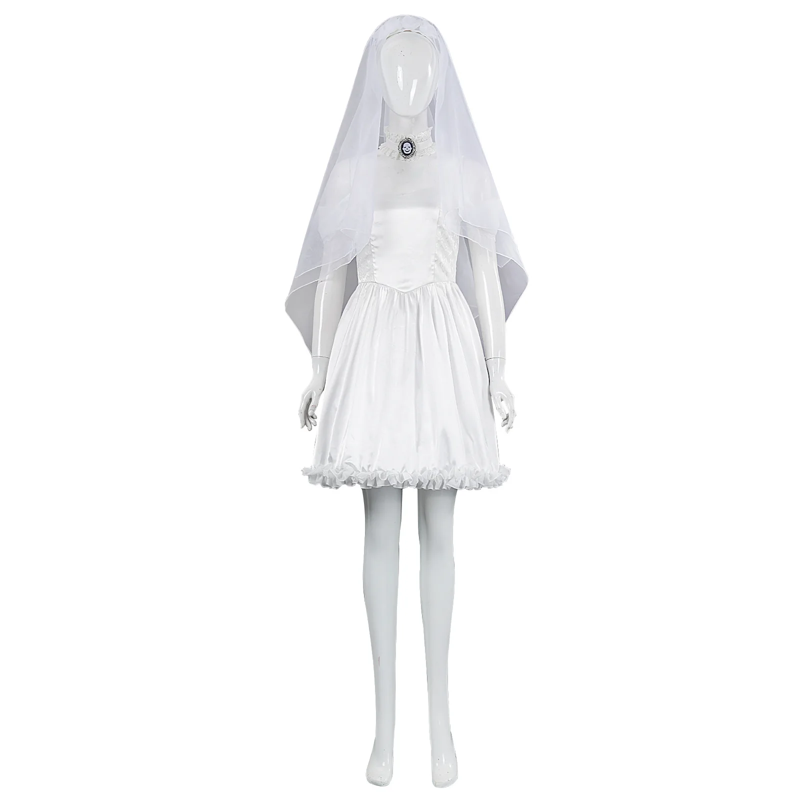 White Vintage Dress Halloween Zombie Bride Emily Cosplay Costume Scary Ghost Costume Stage Performance Cosplay Costume
White Vintage Dress Halloween Zombie Bride Emily Cosplay Costume Scary Ghost Costume Stage Performance Cosplay Costume