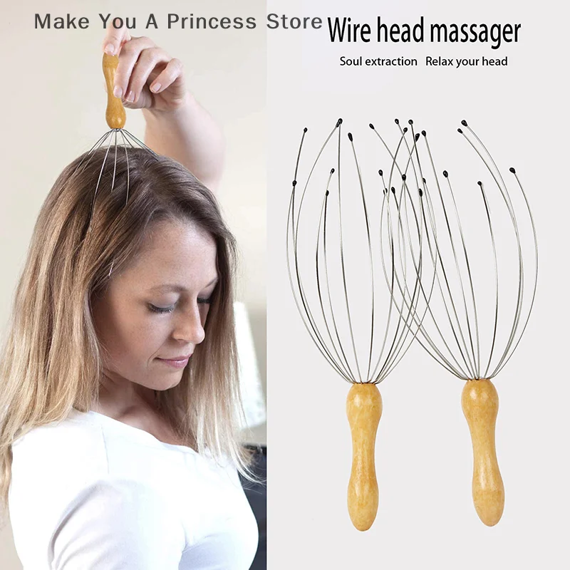 Wodden Handle Octopus Head Massager Non Soul Extractor Divine Tool Head Relaxer Brain Massage Claw Scalp Scratcher Itch Reliever
Wodden Handle Octopus Head Massager Non Soul Extractor Divine Tool Head Relaxer Brain Massage Claw Scalp Scratcher Itch Reliever