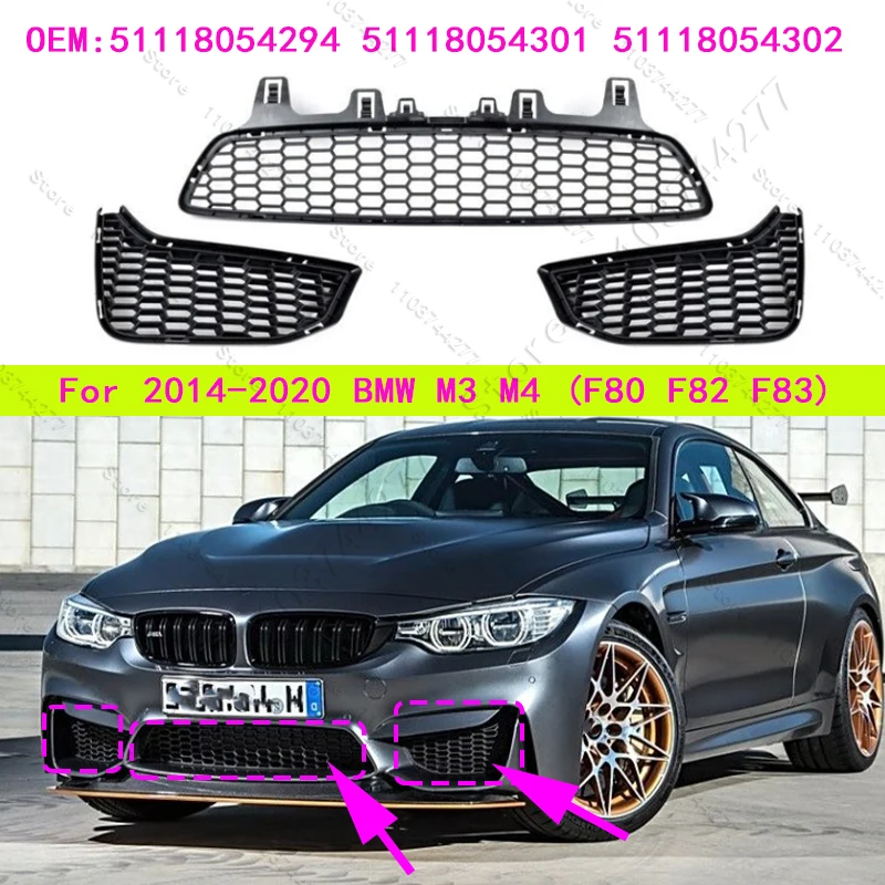 For 2014-2020 BMW M3 M4 (F80 F82 F83) Front Bumper Fog Light Bezel Grille 51118054294 51118054301 51118054302
For 2014-2020 BMW M3 M4 (F80 F82 F83) Front Bumper Fog Light Bezel Grille 51118054294 51118054301 51118054302