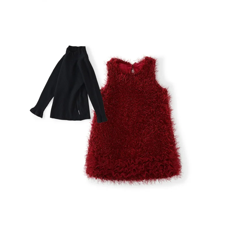 Новое зимнее платье для девочек, праздничное платье на Рождество, платье-жилет с подкладкой из перьев
Новое зимнее платье для девочек, праздничное платье на Рождество, платье-жилет с подкладкой из перьев