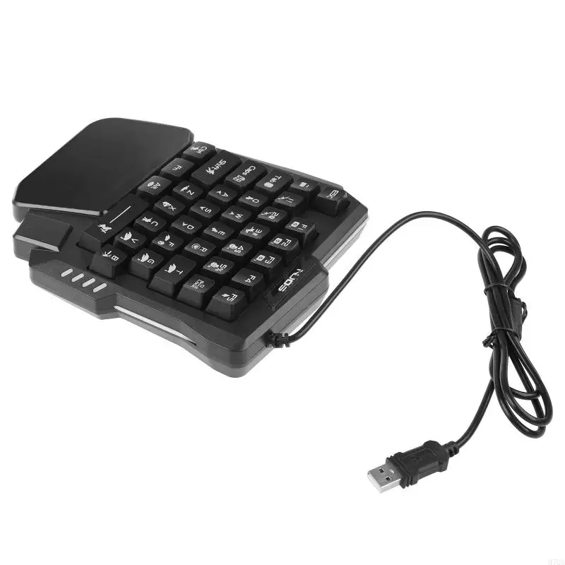 97QA USB Wired One Handed Mini Keyboard for Laptop PC Phone Tablet With RGB Backlight for Chicken Game Popular 35 Keys
97QA USB Wired One Handed Mini Keyboard for Laptop PC Phone Tablet With RGB Backlight for Chicken Game Popular 35 Keys