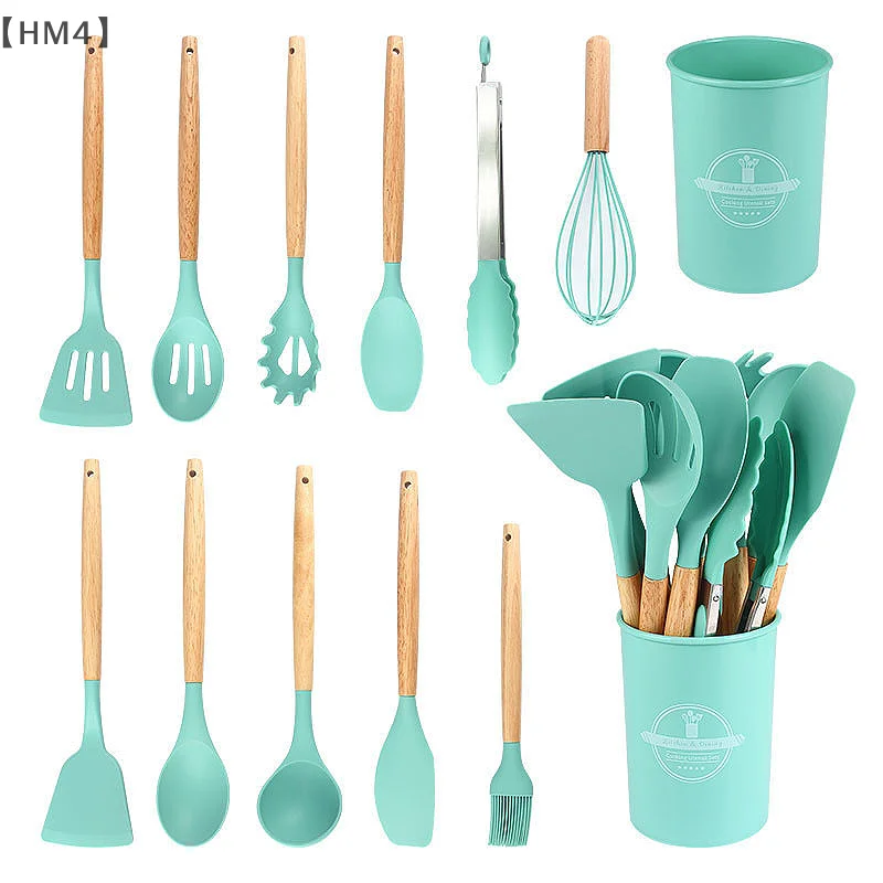 〔HM4〕12 Pcs Wooden Handle Kitchen Utensil Set With Heat Resistant Silicone Non-Scratch And Bpa Free
〔HM4〕12 Pcs Wooden Handle Kitchen Utensil Set With Heat Resistant Silicone Non-Scratch And Bpa Free