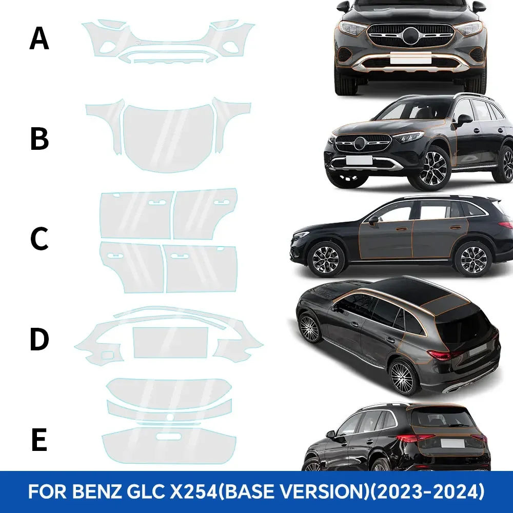 Car Paint Protection Film for Mercedes-Benz GLC X254 Luxury X254 Base 2023 2024 Clear Bra PPF Decal Kit TPU Scratch Accessories
Car Paint Protection Film for Mercedes-Benz GLC X254 Luxury X254 Base 2023 2024 Clear Bra PPF Decal Kit TPU Scratch Accessories