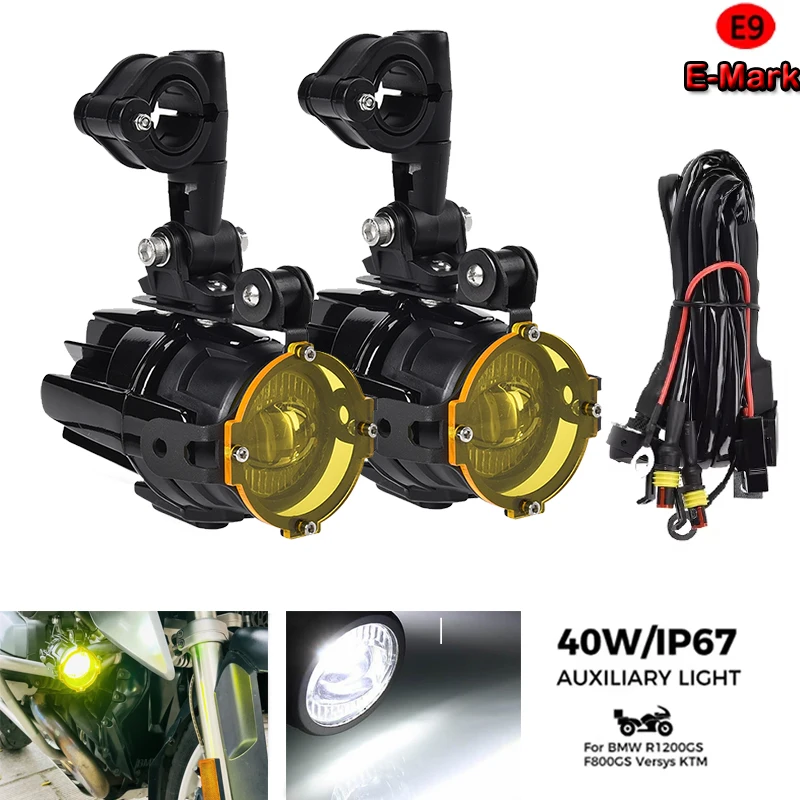 Водонепроницаемая фара для мотоцикла, светодиодная противотуманная фара, вспомогательный светильник, двойной цвет для BMW R1200 R1250GS, аксессуары для мотоциклов Suzuki
Водонепроницаемая фара для мотоцикла, светодиодная противотуманная фара, вспомогательный светильник, двойной цвет для BMW R1200 R1250GS, аксессуары для мотоциклов Suzuki