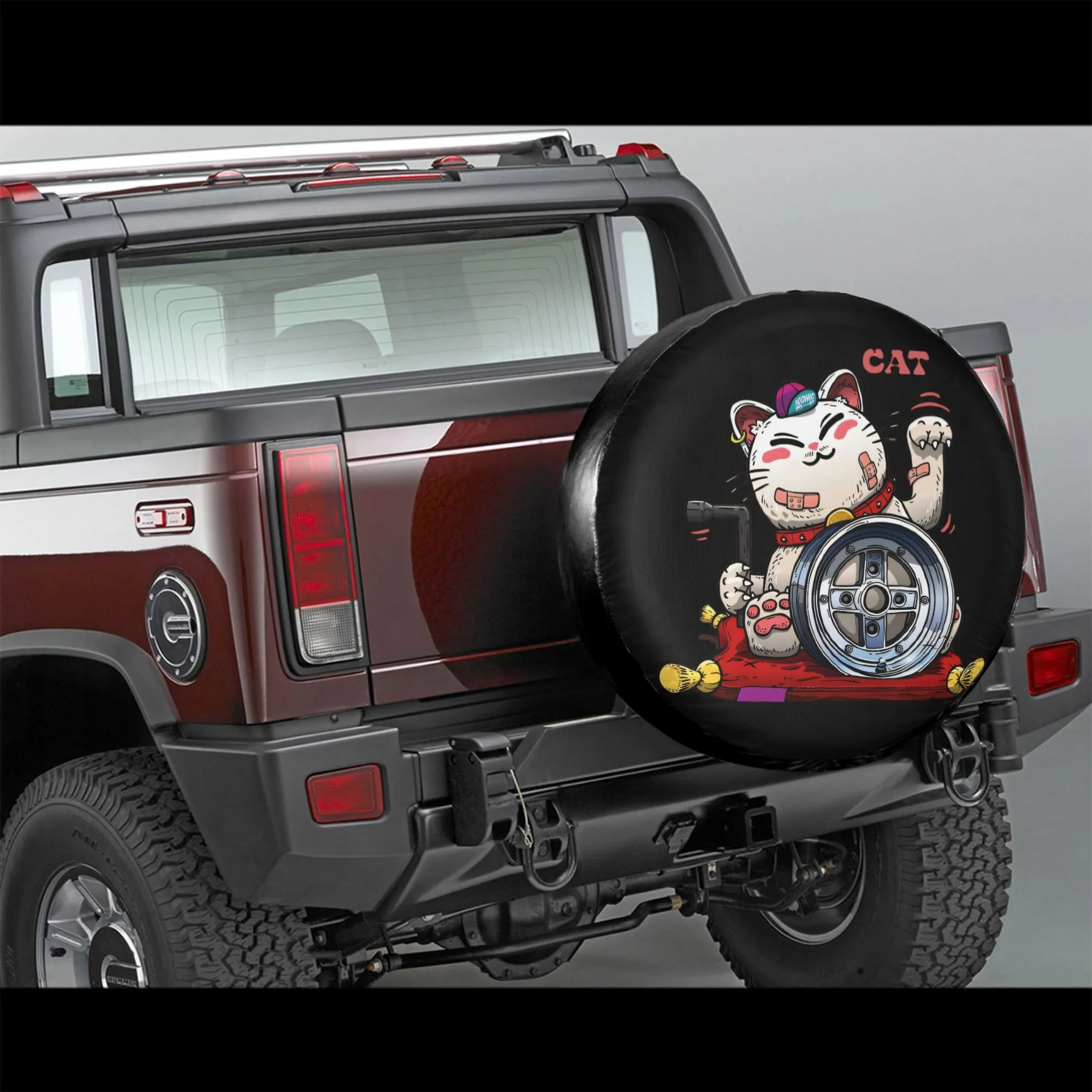 Cool Lucky Cat Gangster Tire Cover Durable Polyester Spare Wheel Protector for SUV
Cool Lucky Cat Gangster Tire Cover Durable Polyester Spare Wheel Protector for SUV
