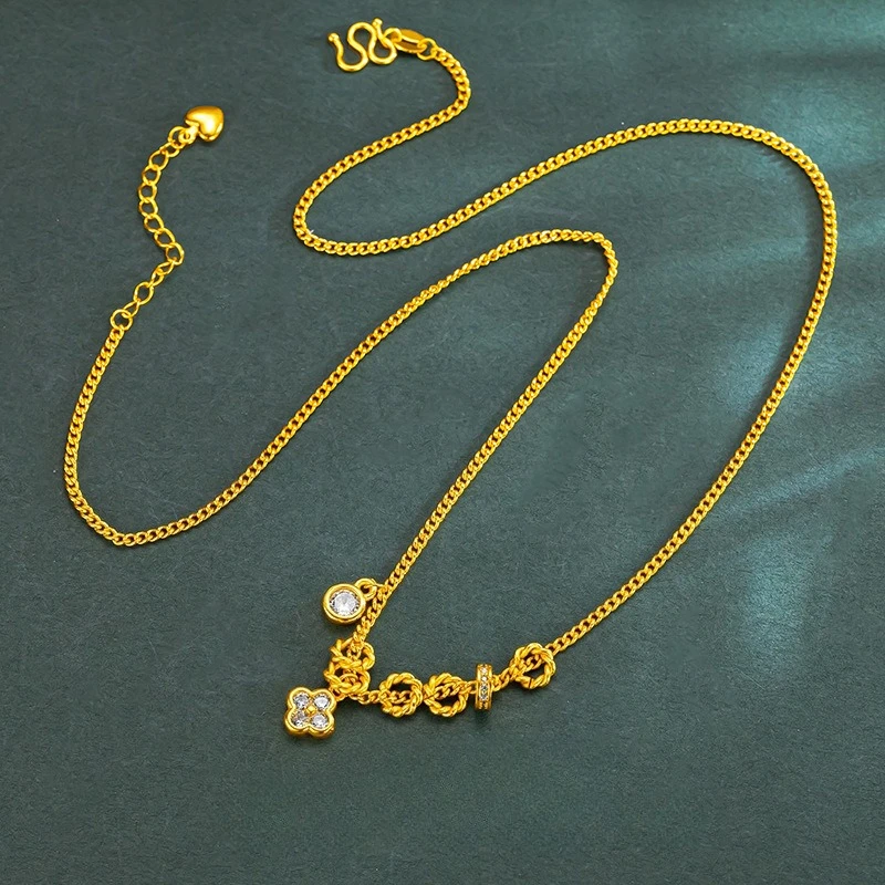 Fashion Kt18 Golden Four Leaf Clover Chain Necklace for Womens Bride Wedding Engagement Necklace Chain Fine Jewelry
Fashion Kt18 Golden Four Leaf Clover Chain Necklace for Womens Bride Wedding Engagement Necklace Chain Fine Jewelry