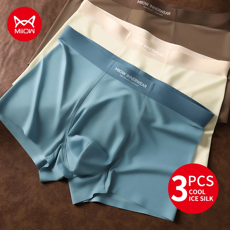 MiiOW, 3 шт., мужское нижнее белье из ледяного шелка, боксеры 10A, антибактериальные мужские трусы с мятной промежностью, дышащие бесшовные мужские трусы-боксеры
MiiOW, 3 шт., мужское нижнее белье из ледяного шелка, боксеры 10A, антибактериальные мужские трусы с мятной промежностью, дышащие бесшовные мужские трусы-боксеры