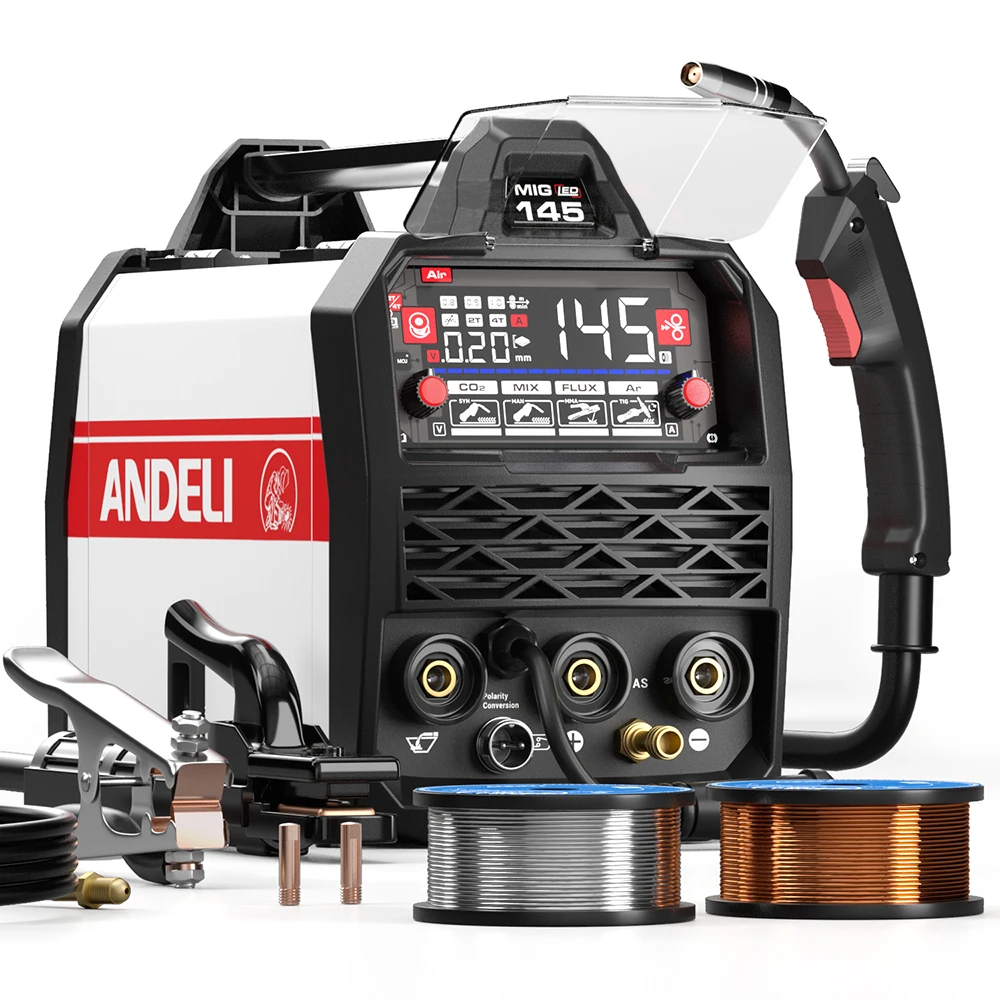 10V/220V MIG-145 MMA TIG Flux and Gas MIG Aluminium Welder
10V/220V MIG-145 MMA TIG Flux and Gas MIG Aluminium Welder