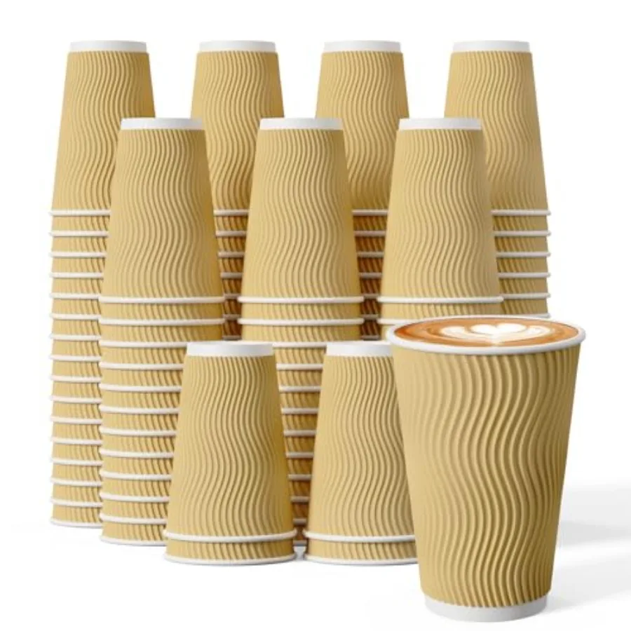 90 Count 16 oz Coffee Cups, Insulated Ripple Wall Paper Hot Cups, Leak-Proof Paper Cups for Coffee, Tea, Cocoa, Perfect for Off
90 Count 16 oz Coffee Cups, Insulated Ripple Wall Paper Hot Cups, Leak-Proof Paper Cups for Coffee, Tea, Cocoa, Perfect for Off