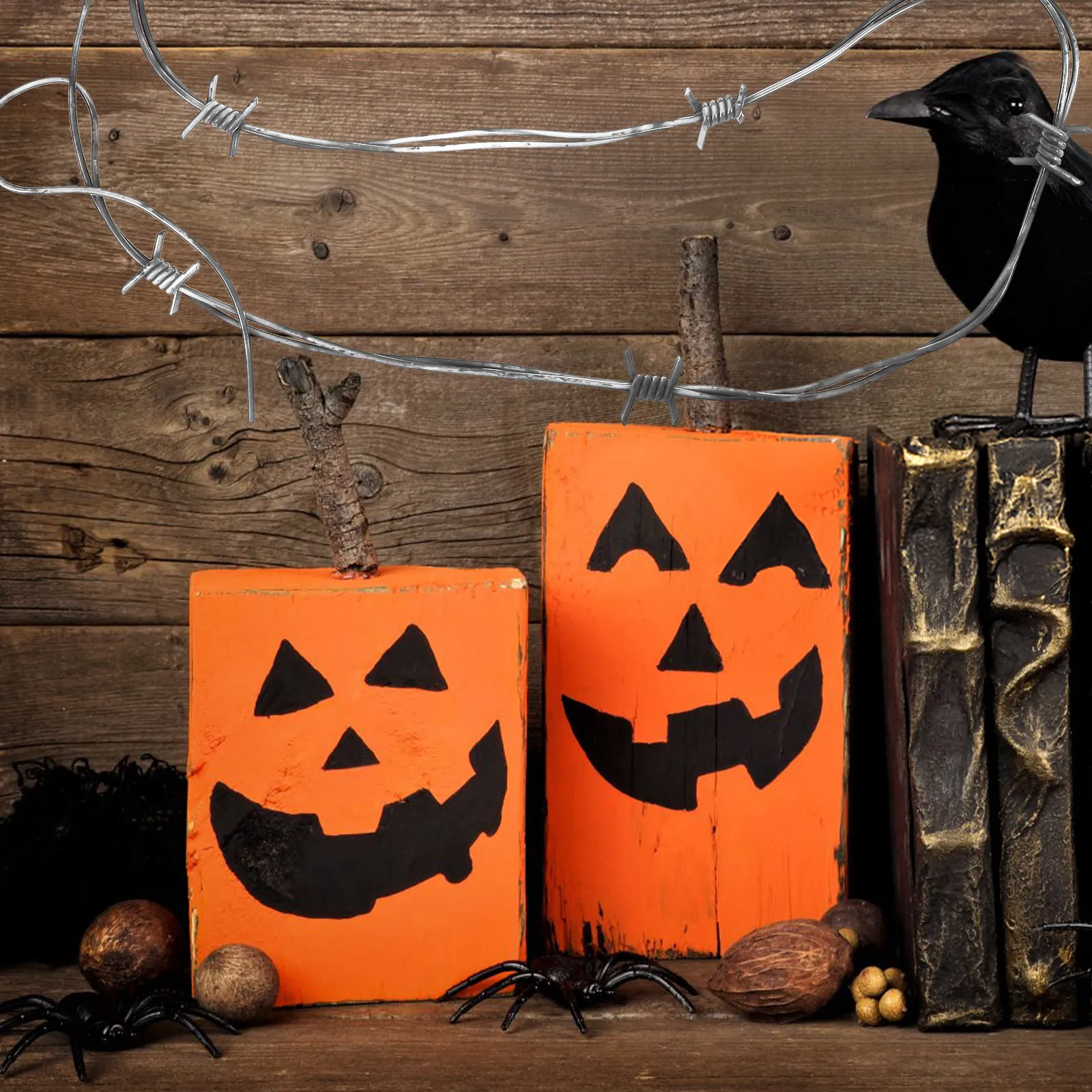 4Pcs Fake Barbed Wire Chains Halloween Prop Plastic Decorative Chains for Themed Parties Haunted Houses Spooky Atmosphere
4Pcs Fake Barbed Wire Chains Halloween Prop Plastic Decorative Chains for Themed Parties Haunted Houses Spooky Atmosphere