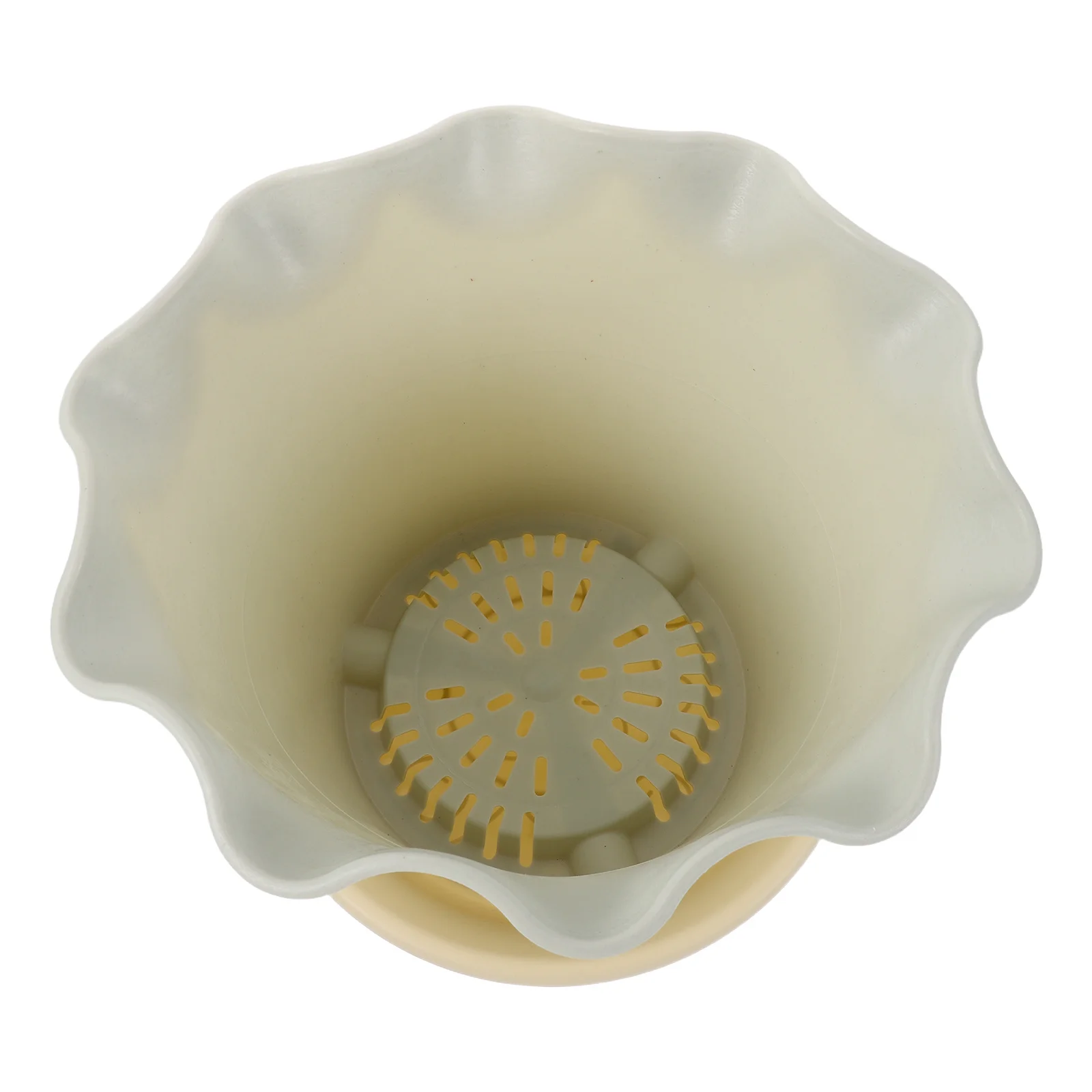 Round Plastic Flower Pot with Lotus Leaf Edge Planter Pot Saucer Succulent Plants Balcony Garden Flower Pots with Saucer 
Round Plastic Flower Pot with Lotus Leaf Edge Planter Pot Saucer Succulent Plants Balcony Garden Flower Pots with Saucer