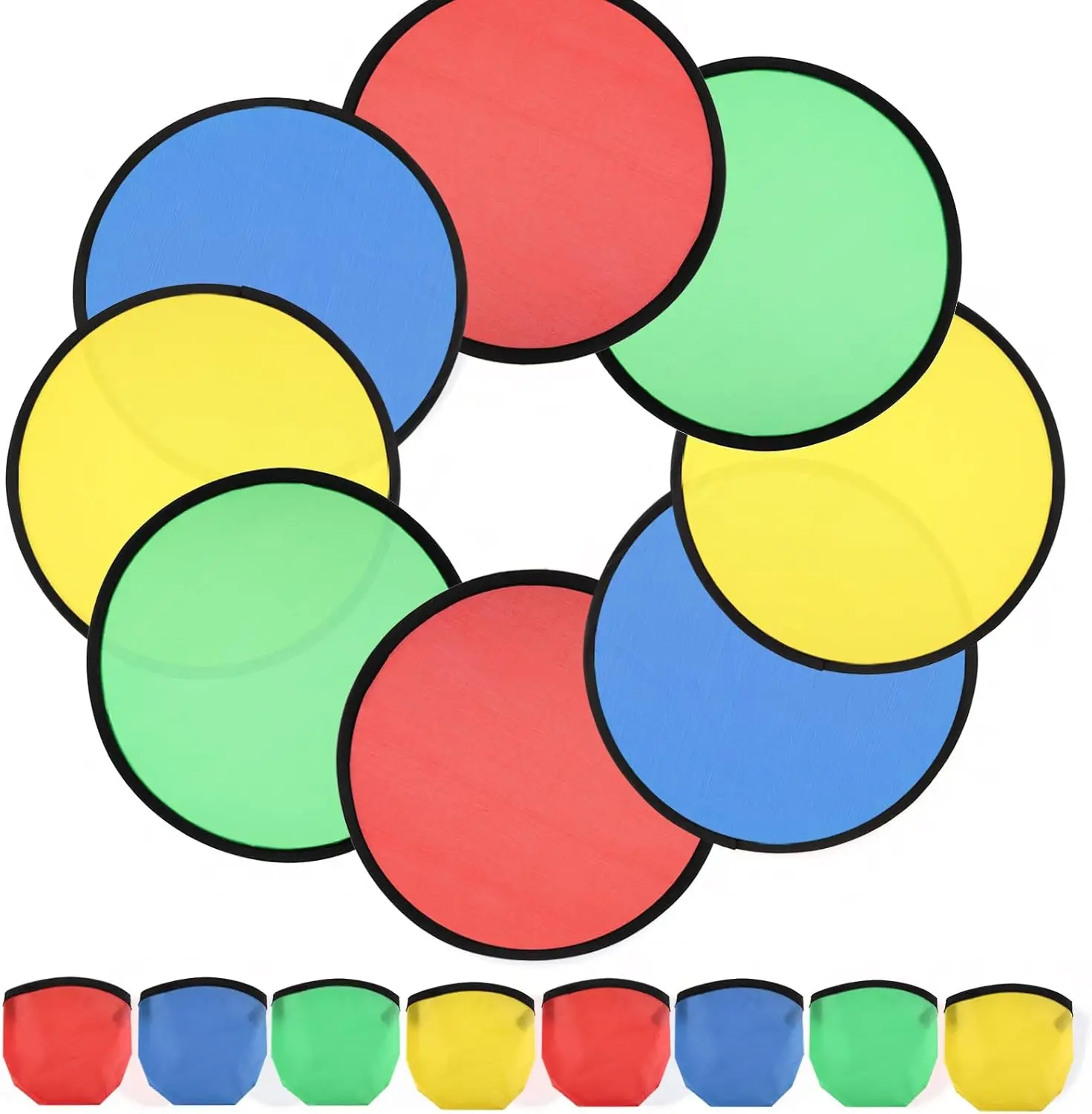 24 Pack Foldable Flying Discs with Bag - 9.8'' Handheld Fan for Beach, Party, Outdoor Games
24 Pack Foldable Flying Discs with Bag - 9.8'' Handheld Fan for Beach, Party, Outdoor Games