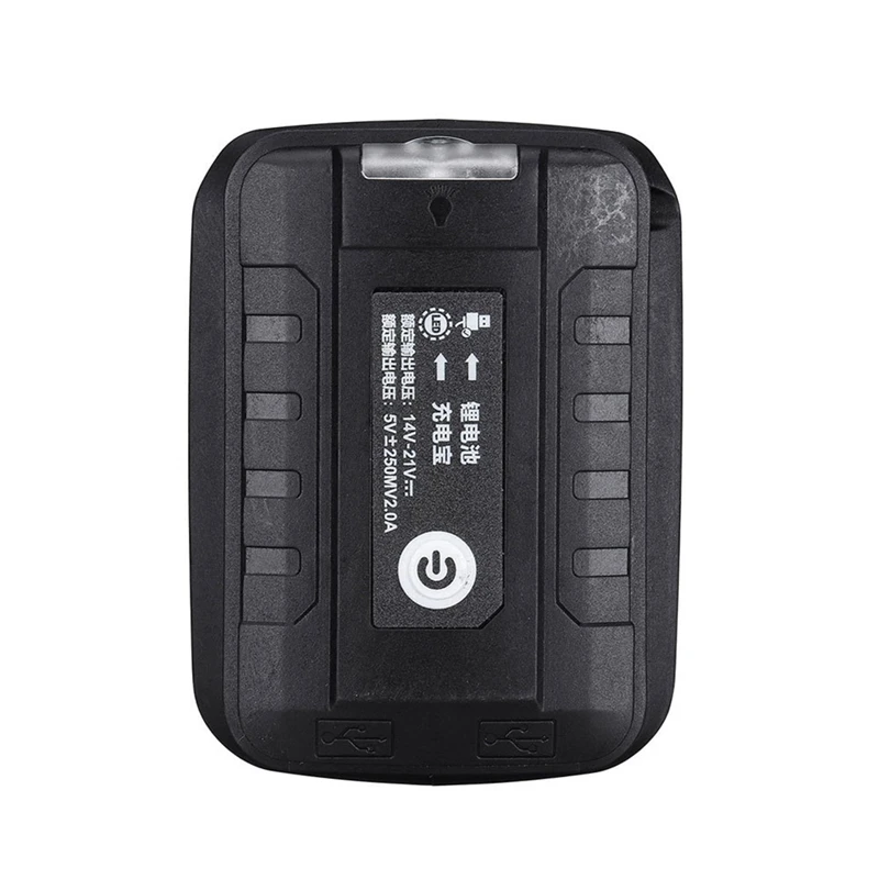 Adapter LED Lamp Flashlight USB Mobile Phone Charger For 18V Li-Ion Battery Black
Adapter LED Lamp Flashlight USB Mobile Phone Charger For 18V Li-Ion Battery Black