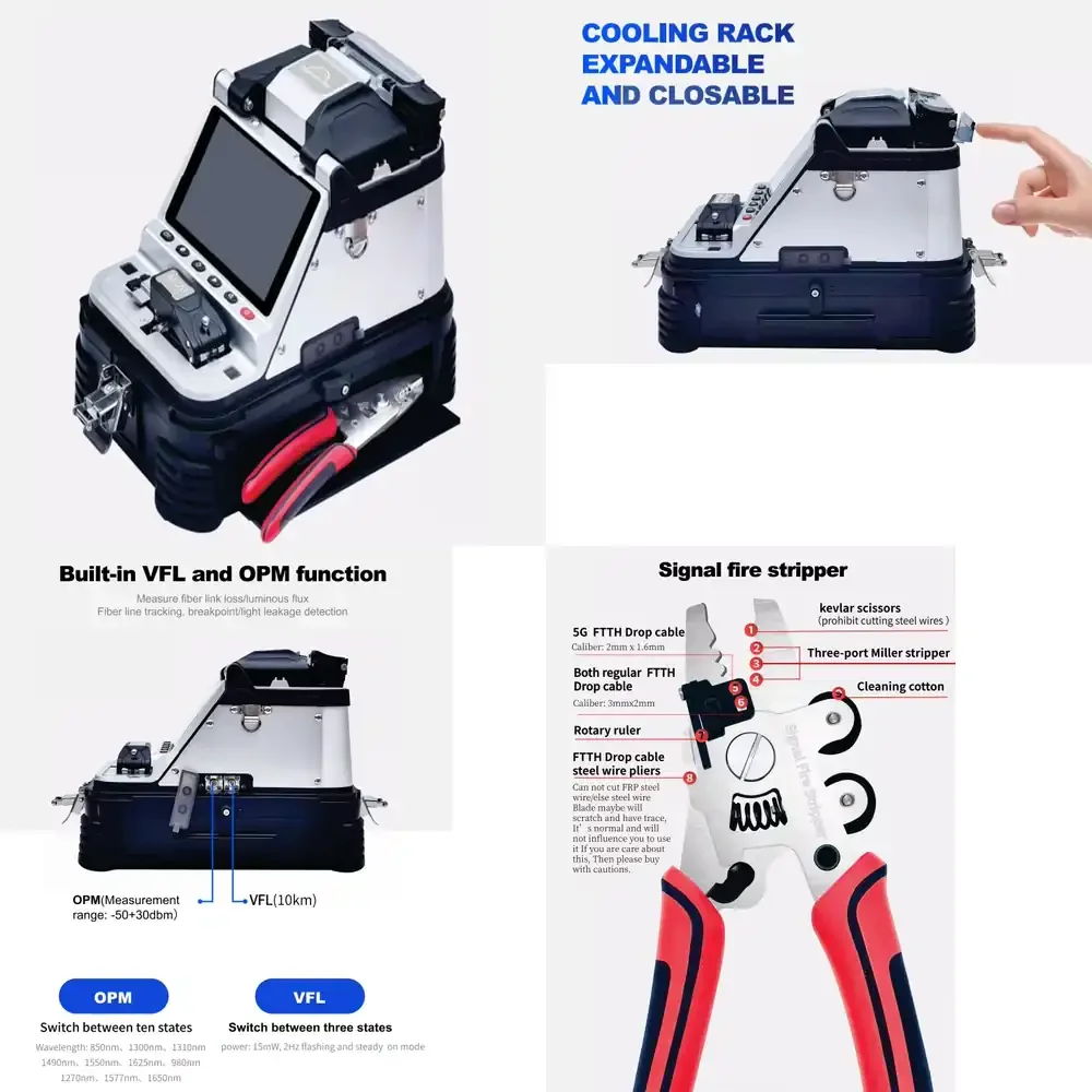 AI-20 for Signalfire Six Motors 6S Automatic Fiber Fusion Splicing Machine Multilingual Splice Tool Optical Equipment Fiber
AI-20 for Signalfire Six Motors 6S Automatic Fiber Fusion Splicing Machine Multilingual Splice Tool Optical Equipment Fiber