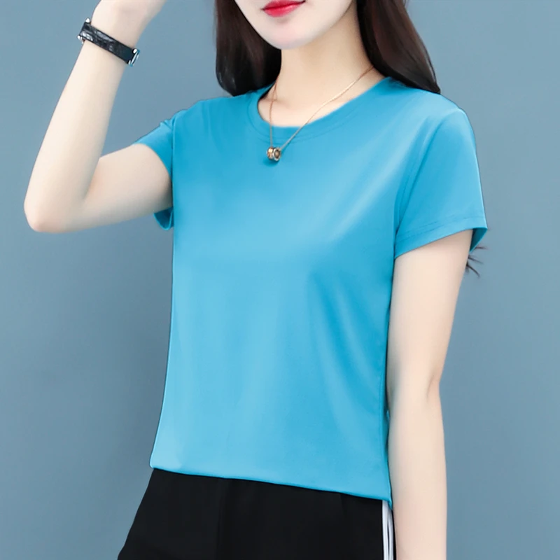 Summer Women'S Fashion Versatile Round Neck Ice Silk Quick Drying T-Shirt New Mesh Running And Fitness Short Sleeved Sports Top
Summer Women'S Fashion Versatile Round Neck Ice Silk Quick Drying T-Shirt New Mesh Running And Fitness Short Sleeved Sports Top
