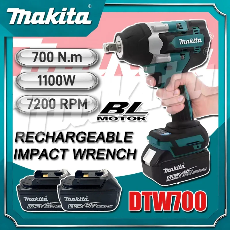 Makita DTW700 Brushless Electric Wrench High Torque 18V Cordless Drill Screwdriver Rechargeable Electric Tools Torque Wrench
Makita DTW700 Brushless Electric Wrench High Torque 18V Cordless Drill Screwdriver Rechargeable Electric Tools Torque Wrench