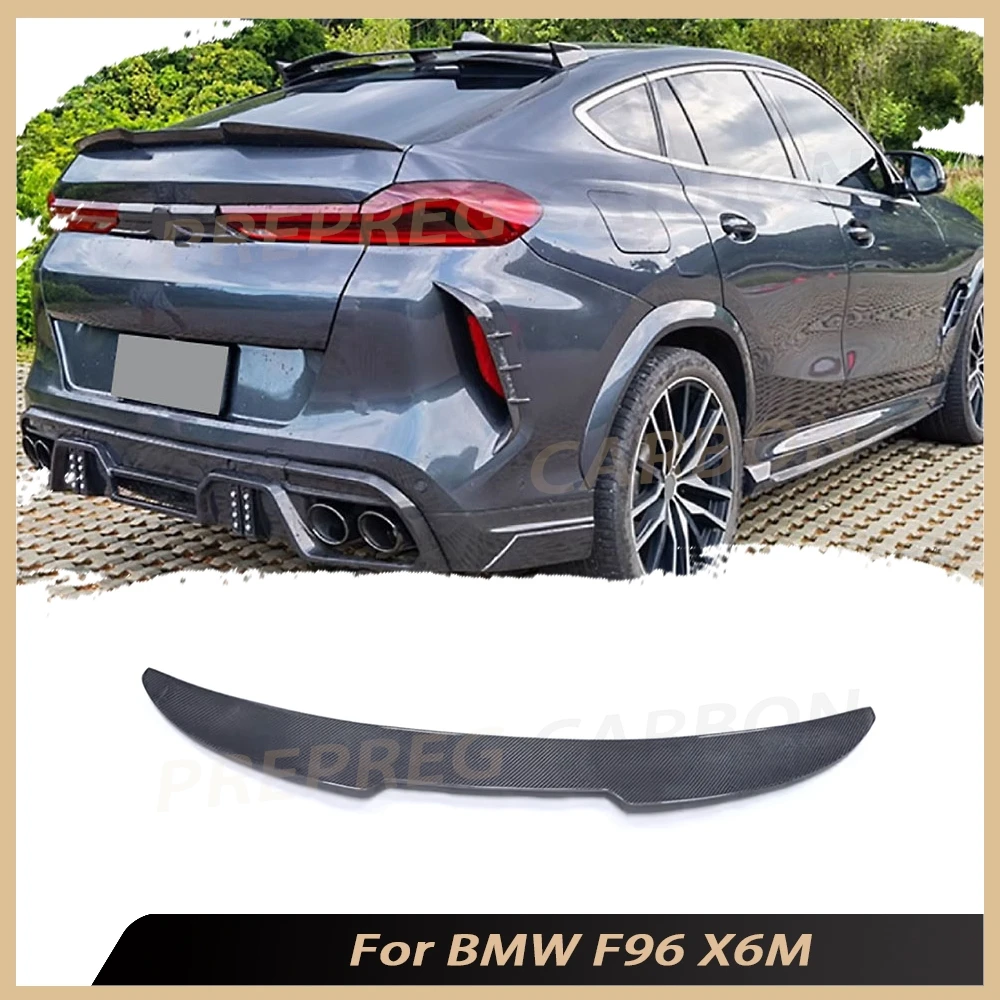 for BMW F96 X6M 2019 2020 2021 2022 Carbon Fiber Rear Spoiler FRP Car Rear Boot Wing Spoiler Body Kits Accessories Car Styling
for BMW F96 X6M 2019 2020 2021 2022 Carbon Fiber Rear Spoiler FRP Car Rear Boot Wing Spoiler Body Kits Accessories Car Styling